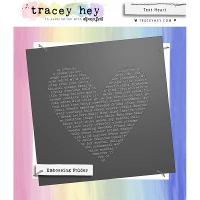 Tracey Hey Embossingfolder & Stencil Set - Heart